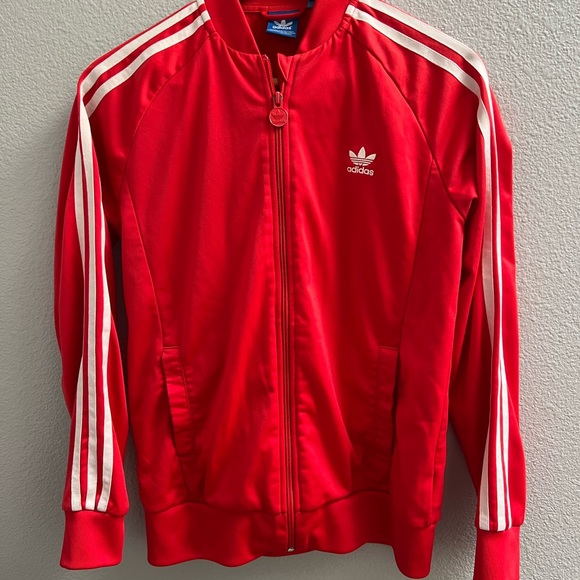 Vintage TreFoil Adidas Red Track Jacket - Picture 1 of 5